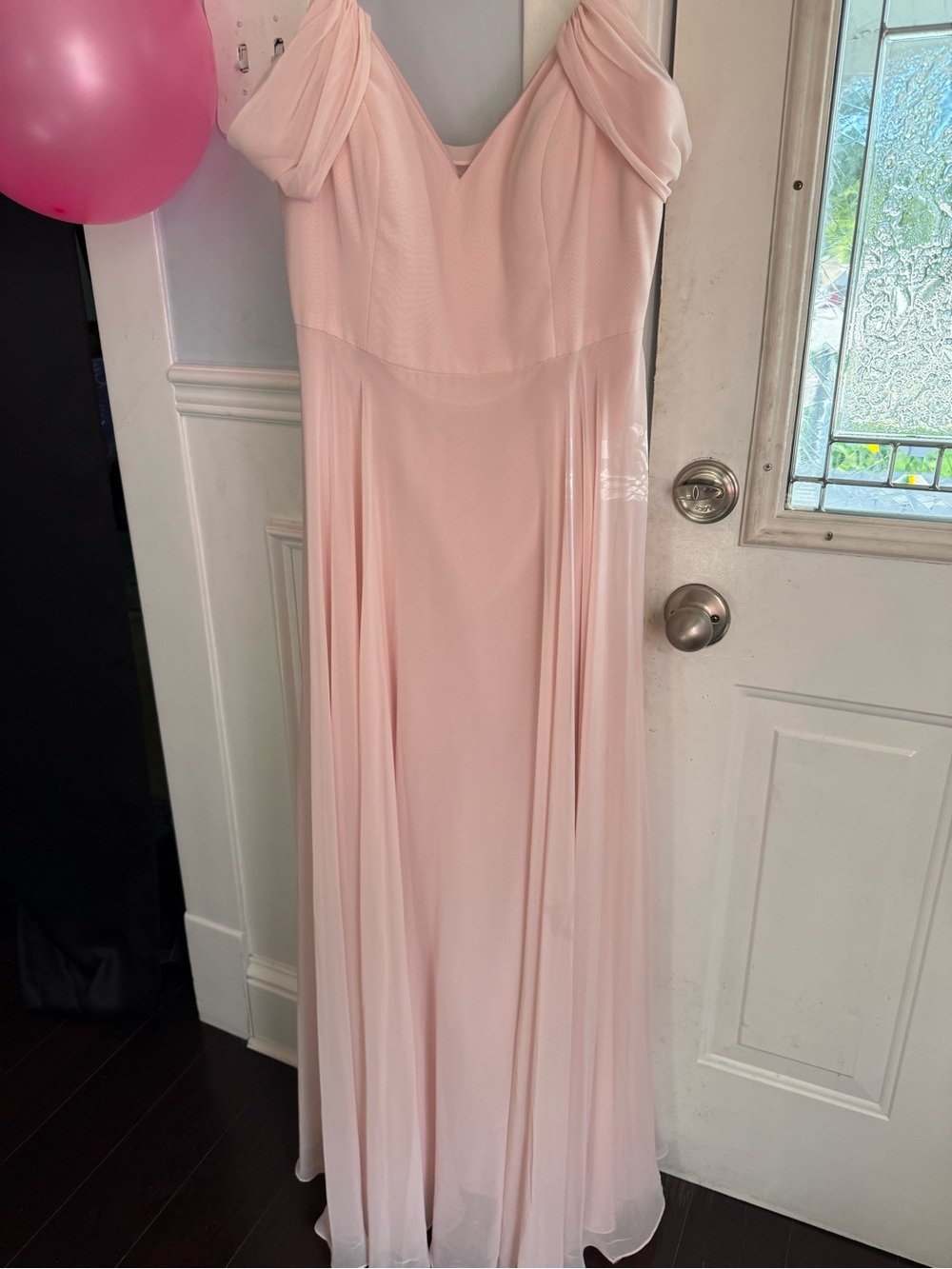 Blush pink bridesmaid dress